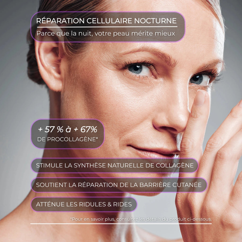 Crème Hydratante Réparatrice de Nuit Anti-âge · Microbiome Repair